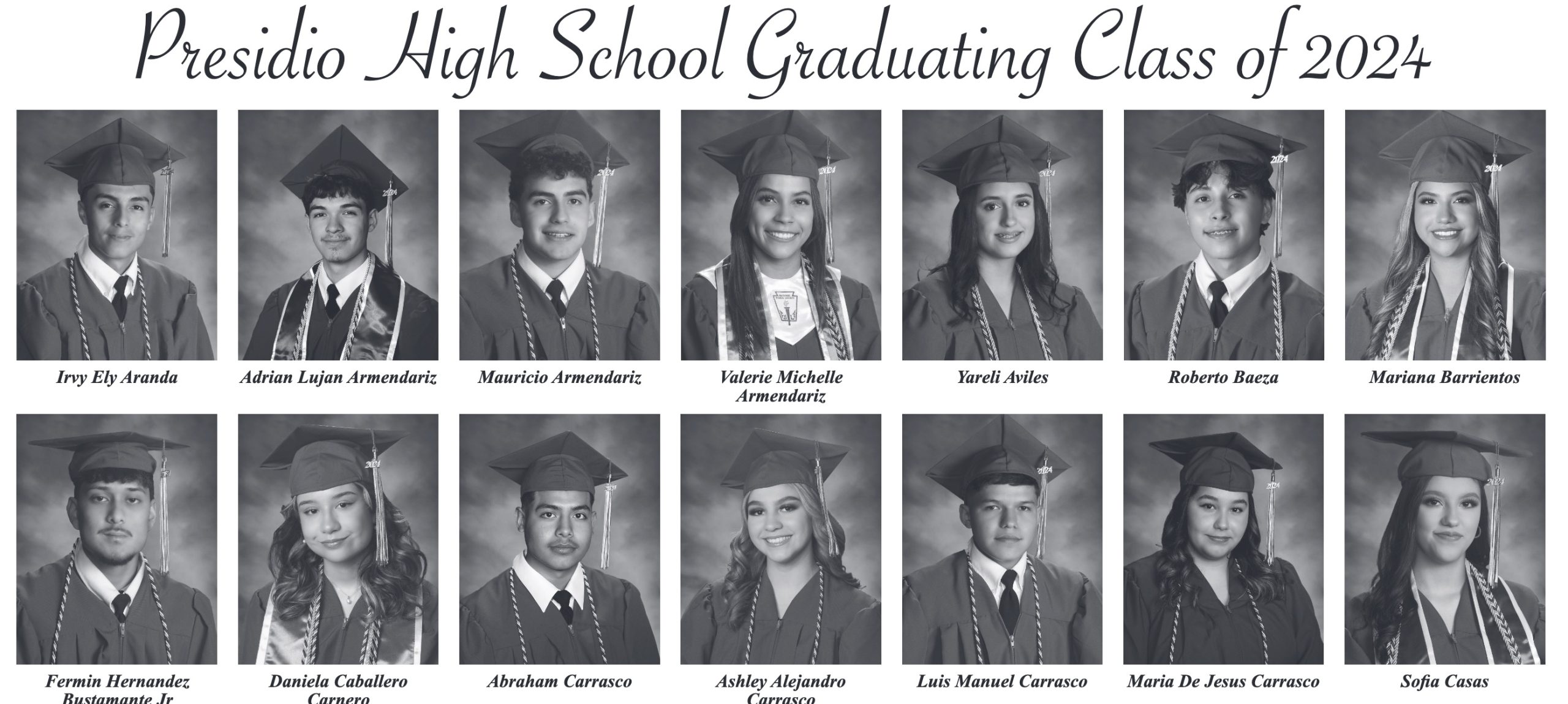 Presidio High School Class of 2024 The Big Bend Sentinel