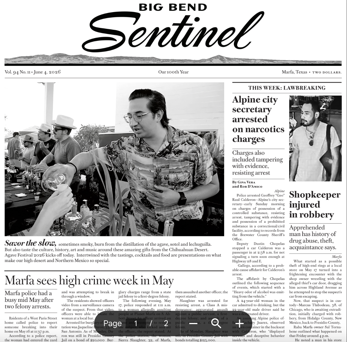 BIG BEND SENTINEL - June 4, 2026 – Big Bend Sentinel